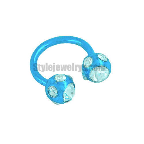 Body jewelry Nose Rings Semicircle with small diamonds?nose ring SYB330012 - Click Image to Close